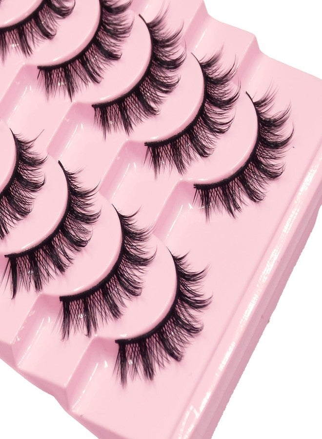 AUGENLI 12mm Manga Natural Look False Eyelashes, Reusable Strip lashes, Including 10 Pairs Of Eye Lashes, Easy to Apply Doll Makeup (01) - Image 3
