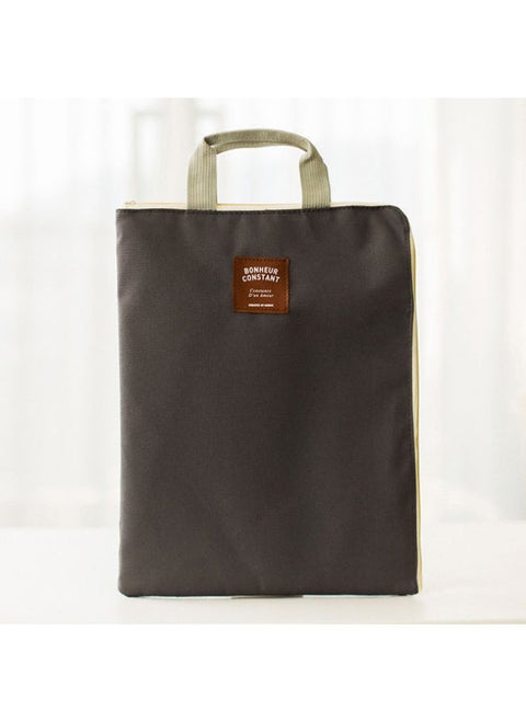 A4 Document Holder Zip Bag Grey