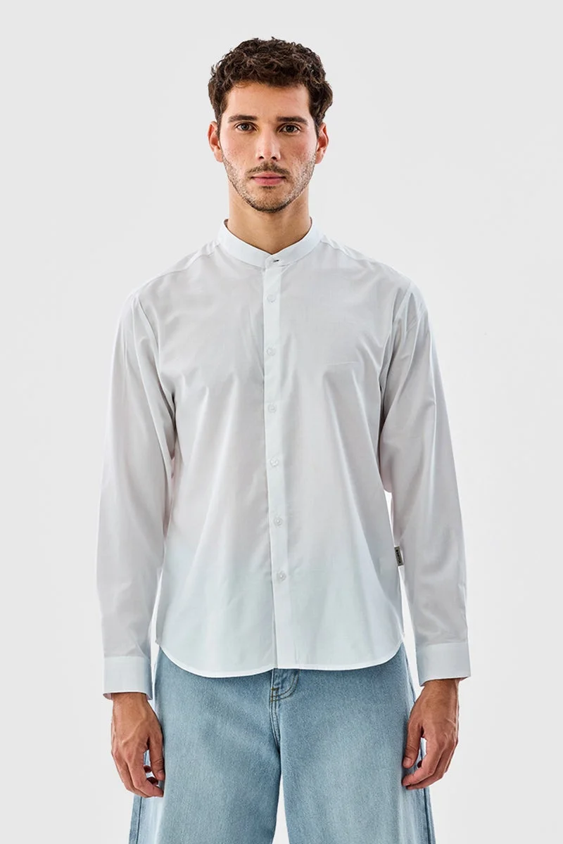 سنيتش قميص رجالي بياقة ماندرين