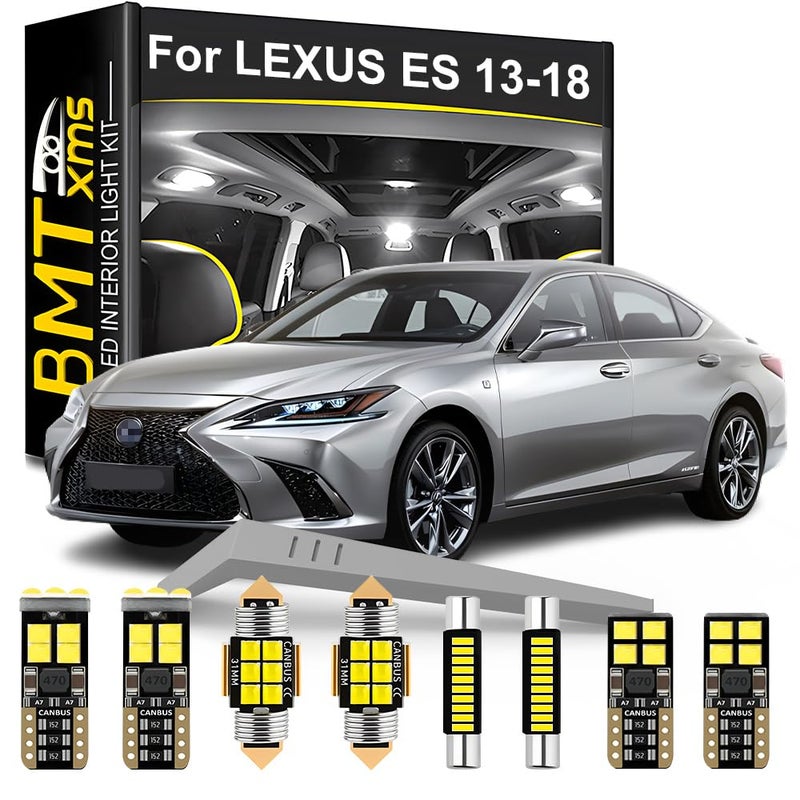 طقم إضاءة داخلية LED بديل لسيارة لكزس ES350 ES300h 2013 2014 2015 2016 2017 2018 ساطع للغاية 6000K أبيض