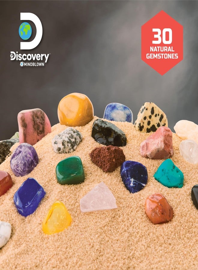 Discovery™ Gemstone Panning STEM Kit - Pan for 30 Real Gems| 2 Sifting Pans, Sand & Learning Guide| Educational Science Activity for Kids| Geology Rock Excavation Set| Boys & Girls Toy Gift| Ages 8+ - Image 3