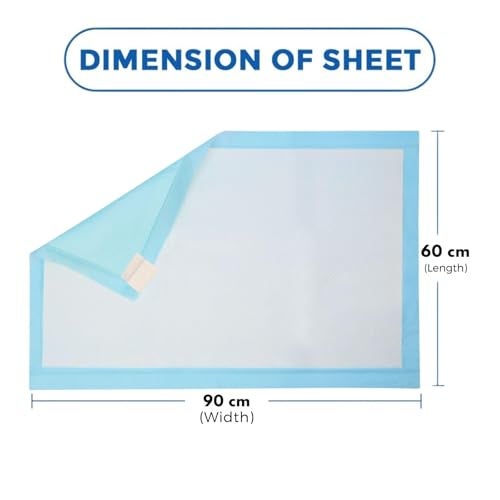 C-Cure Premium Disposable Underpad | Large 60 x 90 cm | High Absorbency Bed Protector Mat | Super Soft Incontinence Under Sheet | Count 10 | Molly Sheet for Bedridden Patient Care - Image 2