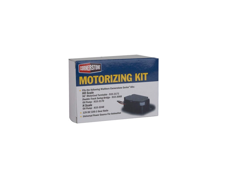 Walthers Cornerstone HO Scale Model Motorizing Kit Dc Motor & Gearbox for Swing Bridge, Oil Pumps, Turntable & Other Kits - Image 4