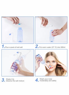 Y&D Neti Pot, Sinus Rinse Kit, Pot Rinse, Kit with 10 Thermometer Sticker, Nasal Wash for Adult Kid (300ml)  - Image 4