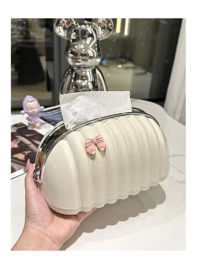 Generic - Bag-shaped tissue box Bag-shaped tissue box Luxurious acrylic tissue box A very chic decorative piece that will complete the elegance of the living room and office - Image 1