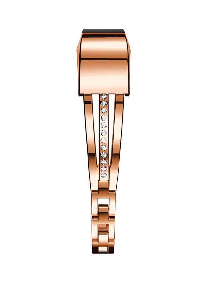 ISank Replacement Band With Rhinestone For Fitbit Alta And Fitbit Alta HR Rose Gold/Clear - Image 3