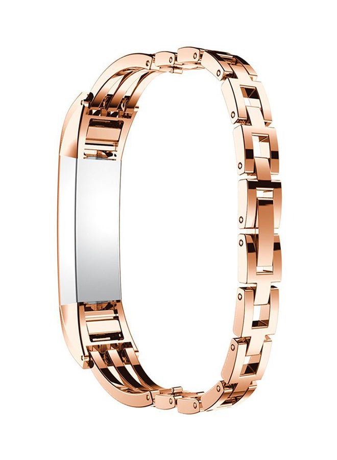 ISank Replacement Band With Rhinestone For Fitbit Alta And Fitbit Alta HR Rose Gold/Clear - Image 4