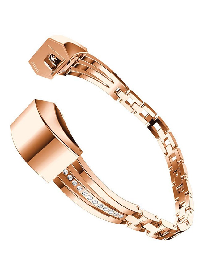 ISank Replacement Band With Rhinestone For Fitbit Alta And Fitbit Alta HR Rose Gold/Clear - Image 1