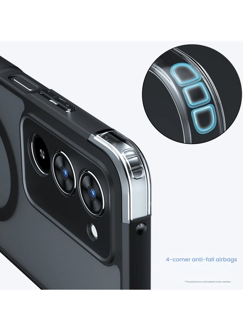 general Applicable Redmi 15 magnetic phone case frosted skin feel airbag anti-drop wear support wireless charging - Image 3