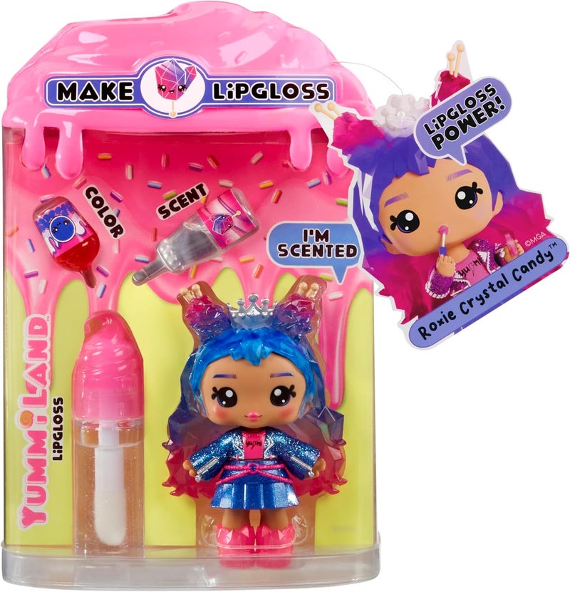 Yummiland Yummiland Lip Gloss Doll  Roxie Crystal Candy with DIY Lip Gloss Kit Ages 4 