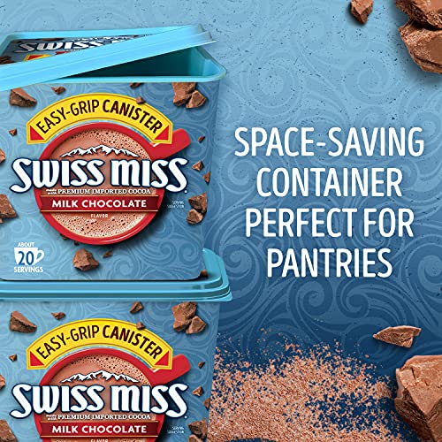 Swiss Miss Milk Chocolate Flavored Hot Cocoa Mix, Hot Cocoa Bar Supplies, 22.23 oz. Canister - Image 2