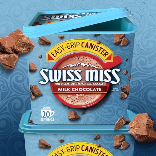 Swiss Miss Milk Chocolate Flavored Hot Cocoa Mix, Hot Cocoa Bar Supplies, 22.23 oz. Canister - Image 5