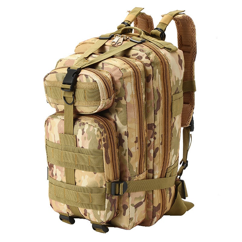 Generic Cross-border Explosions Outdoor Tactical Bag Training Equipment Camping Backpack Sports Donkey Backpack 3P Backpack Single Pull Khaki camouflage 