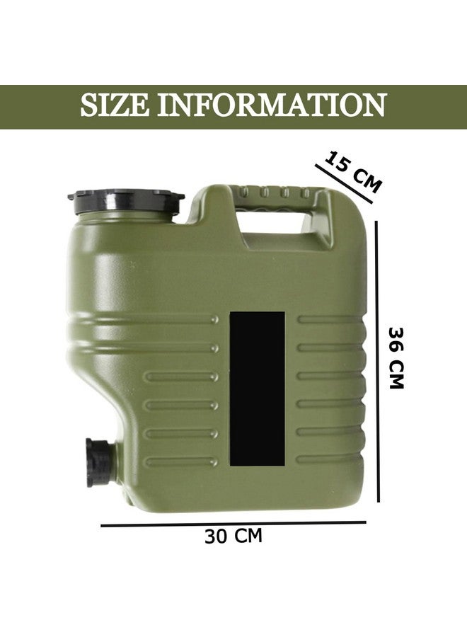 Nasmodo 12L Camping Water Can with Tap Portable Camping Picnic Hiking Water Storage Container for Travelling Dispenser Barrel with Faucet (Green) - Image 2