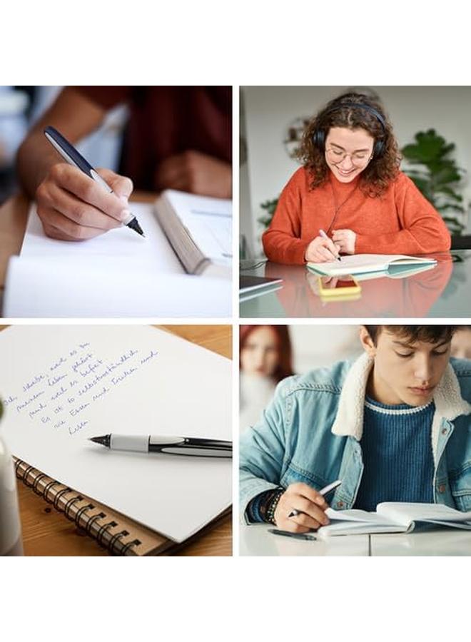 Schneider Ray Cartridge Rollerball Pen M Medium Refillable Onyx Barrel Royal Blue Erasable Ink Cartridge Pack Of 1 Pen 187807 - Image 3