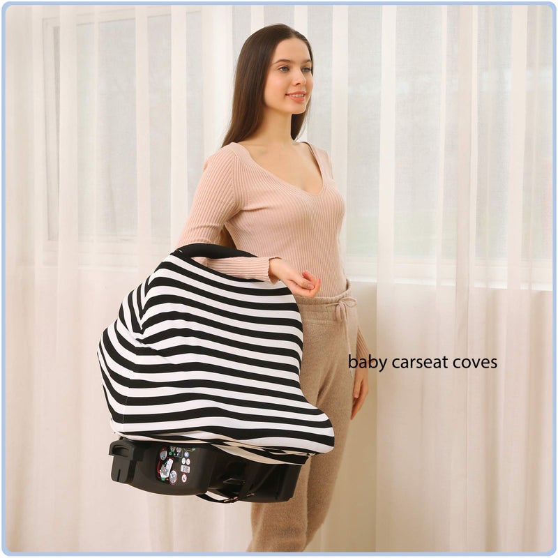 ByeBye Calorie Car Seat Covers High Stretchy- Carseat Canopy for Babies, Multi- use Breastfeeding Covers, Baby Shower Gifts for Boys and Girls - Image 2