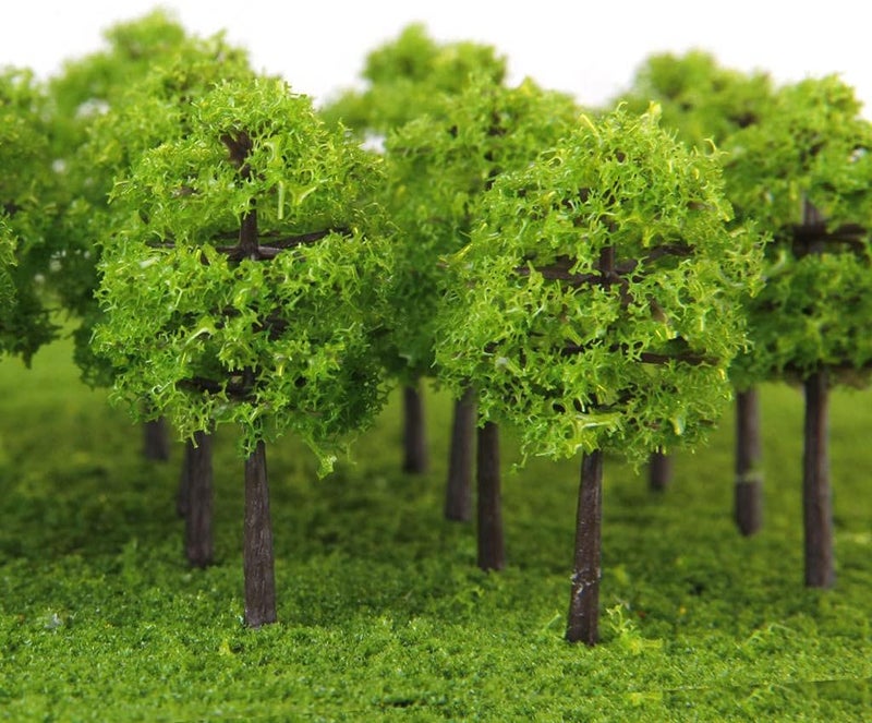 كلاراكو مجموعة أدوات تزيين سكة حديد نموذجية بمقياس 1:250، تتضمن 80 نموذجًا لأشجار بارتفاع 5 سم - Image 2