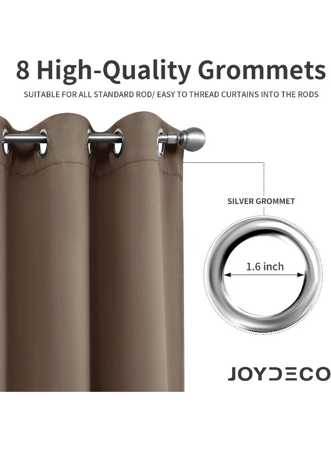 Joydeco Blackout Curtains 95 Inch Length 2 Panels Set, Thermal Insulated Long Curtains & Drapes - Image 5