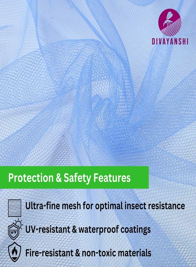 Divayanshi Foldable Polycotton Mosquito Net (Machhardani) for Single Bed (Green, 3 x 6.5 ft) | Breathable, Strong & Lightweight | Easy Setup, Portable & Ideal for Home & Travel - Image 5