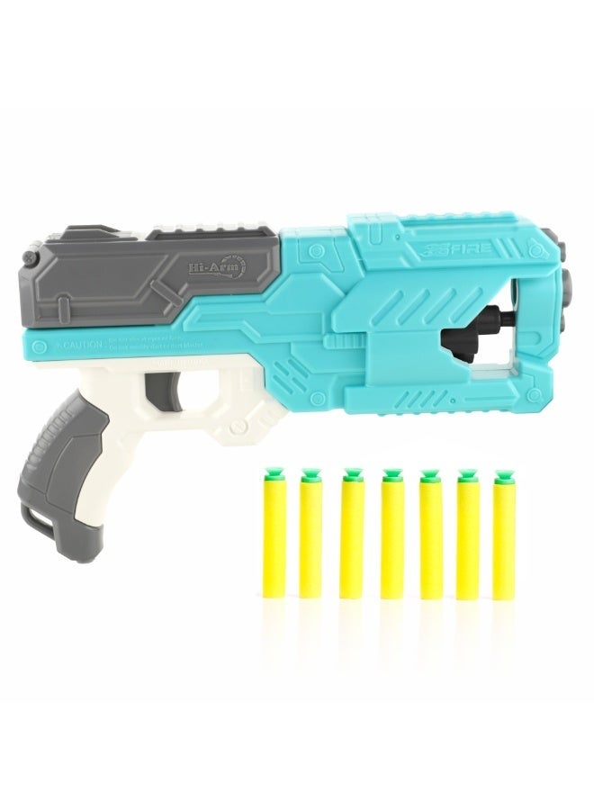 Chanak High Performance Six Fire Gun, Toy Blaster Gun With 6 Dart Rotating Drum, Hi-Arm Toy Gun For Kids Above 6 years, Accurate Upto 45 Feet, Includes 10 Soft Bullet Darts,  (Color As Per Availability) - Image 2
