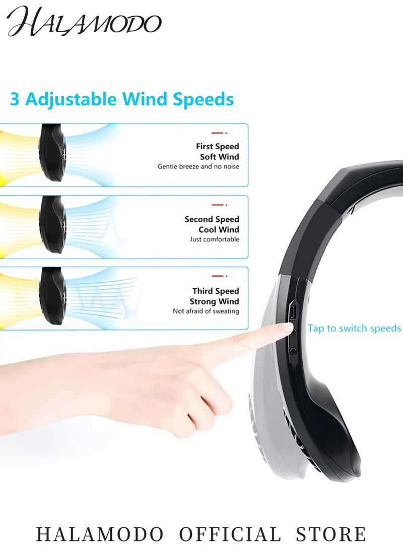 هالامودو مروحة محمولة، بثلاث سرعات قابلة للتعديل، H33344B-KM، أسود - Image 3