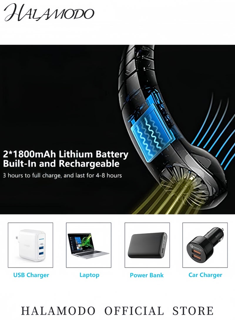 هالامودو مروحة محمولة، بثلاث سرعات قابلة للتعديل، H33344B-KM، أسود - Image 5