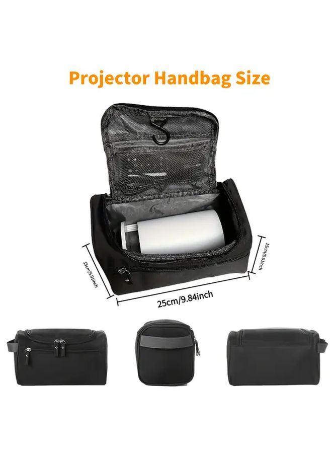 Gray Compact Projector Carrying Case Durable Storage Bag For Hy300 Pro Hy320 Mini And More Portable Design With Protective Pouch Mesh Pocket And Sturdy Construction Travel Accessory - Image 2