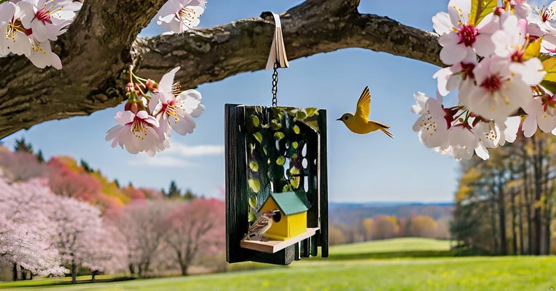 GO7 Bird House Yellow&Green(3birdhouse) - Image 3