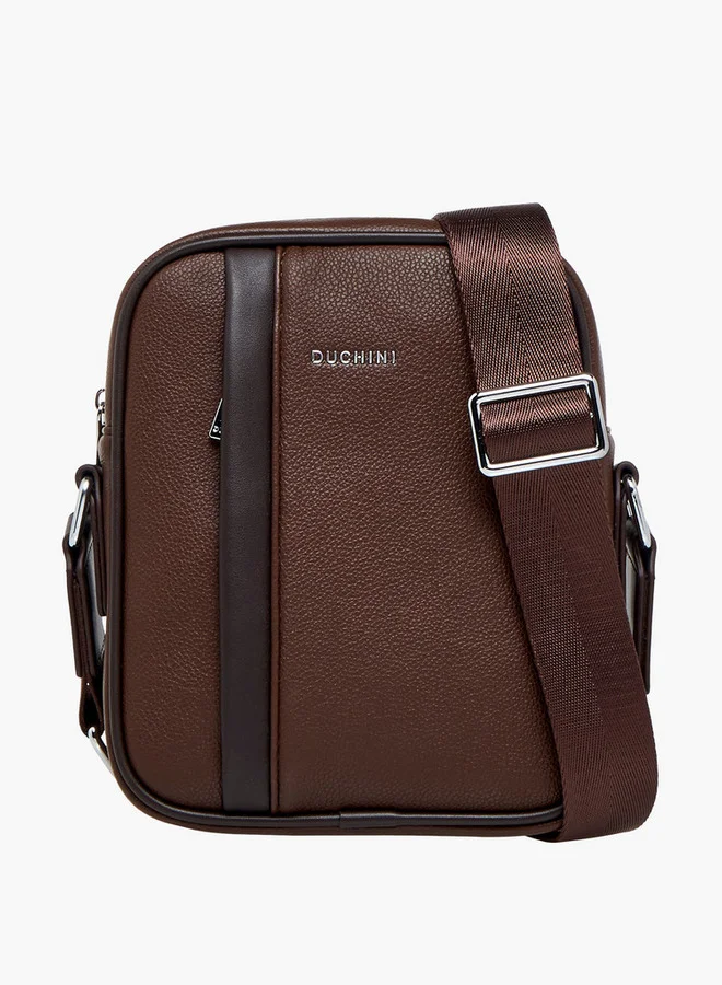 دوتشيني Solid Crossbody Bag with Adjustable Strap