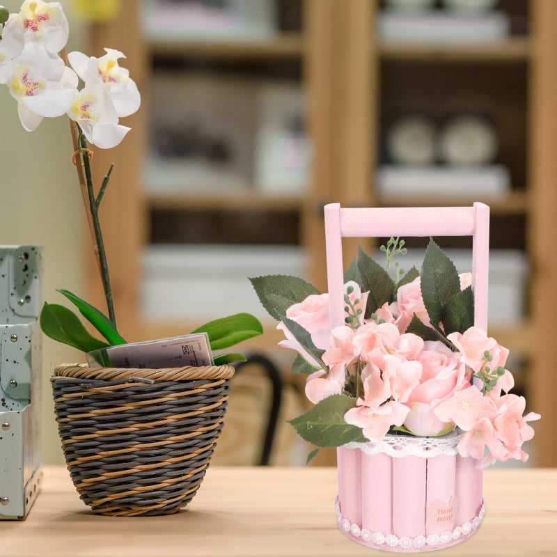 2pcs Decorative Flower Basket Adornment Dried Flower Storage Basket Flower Container - Image 3