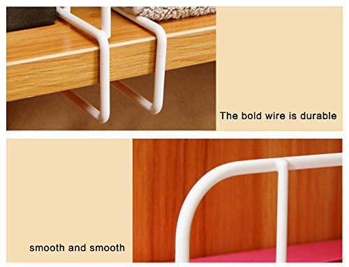 Silverline SILVER LINE Wooden Racks Closet Shelf Organiser, Closet Separator Cabinet Shelf, Dormitory Storage Rack,Partition Storage Organiser (White) Size-32X29.50X2.2 Cms Pack Of 4, Drawer Organizers - Image 4