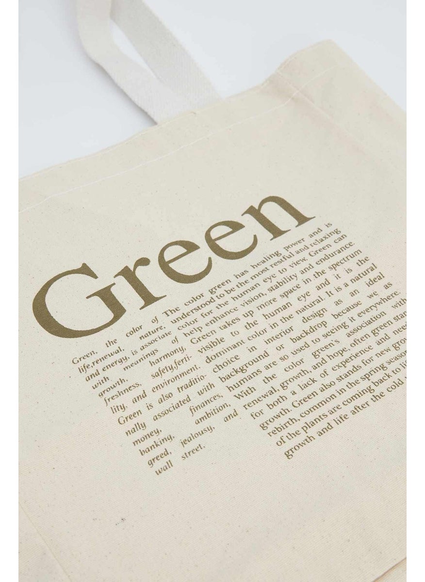 Manuka - Printed Gusseted Cloth Bag Green - Image 1