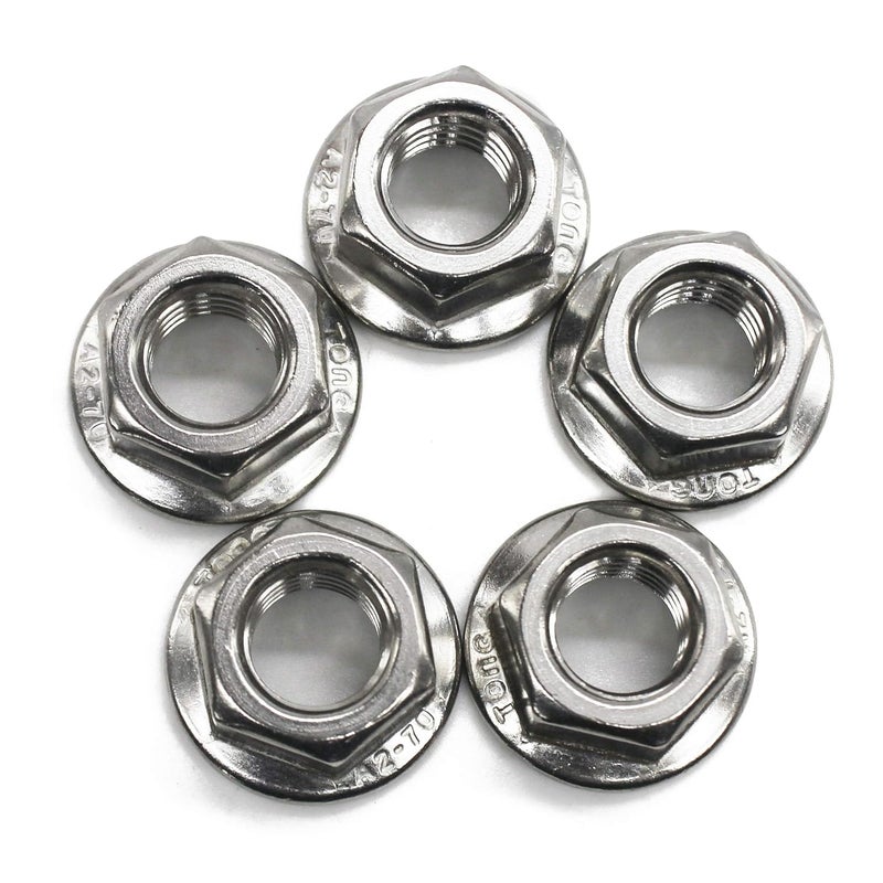 Fullerkreg (25 PCS) Flange Nuts Serrated, Stainless Steel 18-8, 5/16"-18,by - Image 2