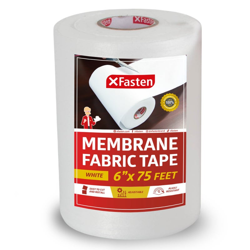 شريط غشاء العزل المائي XFasten 6 × 75 قدم شريط عزل مائي للاستحمام تحت بلاط EPDM لوح الأسمنت