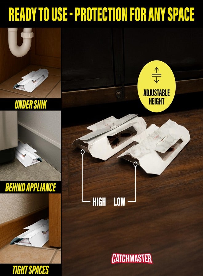 Catchmaster Cockroach Killer Trap with Roach Bait Used by Pest Professionals (10-Pk) - Sticky Glue Roach Traps for House - Kitchen, Bathroom & Garage, Indoor Pest Control and Bug Catcher - Image 5