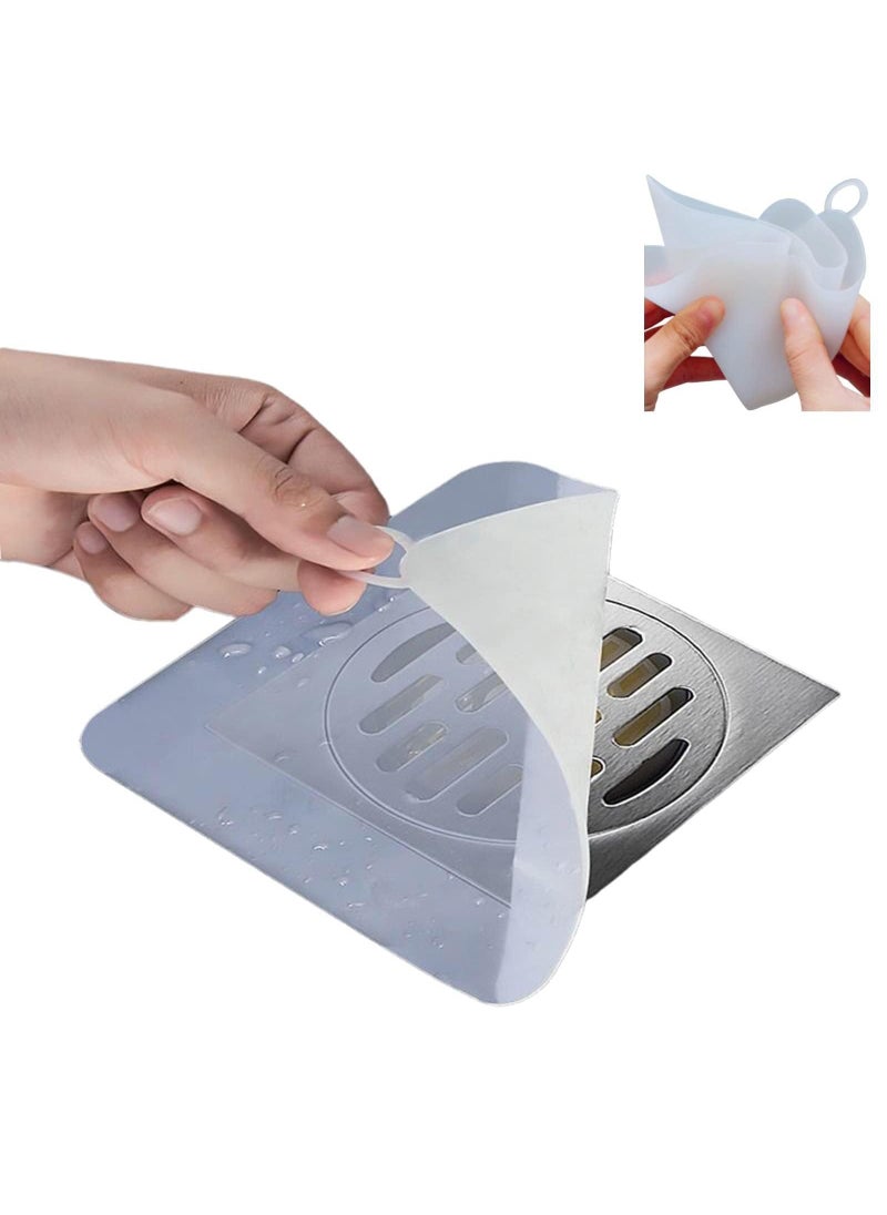 Sweet seven 4 Pcs Silicone Floor Drain Anti-Odor Mat Silica Gel Drain Plugs Anti-Odor Deodorizing Cover Kitchen Seal Sewer Deodorization Suitable for Kitchen Bathroom and Laundry  - Image 1
