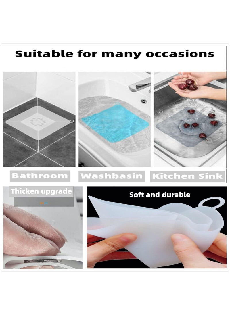 Sweet seven 4 Pcs Silicone Floor Drain Anti-Odor Mat Silica Gel Drain Plugs Anti-Odor Deodorizing Cover Kitchen Seal Sewer Deodorization Suitable for Kitchen Bathroom and Laundry  - Image 3