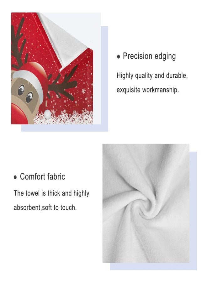 YETTASBIN Christmas Reindeer Towel Set of 3, Highly Absorbent Soft Towels with Bath Towel, Hand Towel and Washcloth for Bathroom Hotel Gym Spa - Image 4