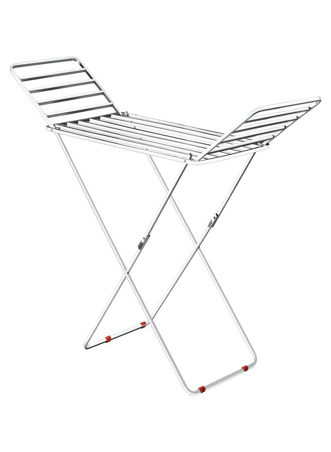SUNDRY 1Pc 1-Layer Stainless Steel Folding Clothes Rack, Indoor Laundry Drying Rack, Household Space Saving Organizer for Rental House, Home, Dorm, Balcony - Image 2
