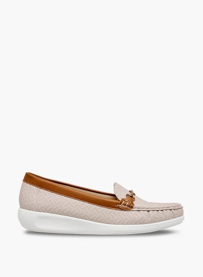 فلورا بيلا من شو إكسبرس Women Monogram Print Slip-On Loafers