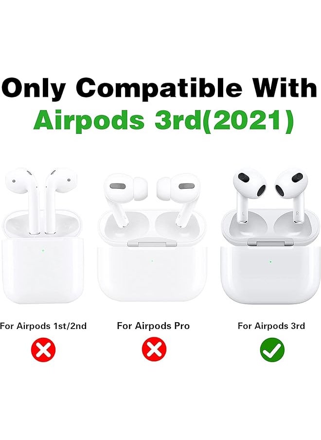 erorex - Compatible With Airpods 3 Case Cover 3Rd Generation 2021 With Cute 3D Clear Glitter Butterfly Design Smooth Soft Tpu Cover Case For Airpods 3 Pretty Design Bling Shiny Stylish With Keychain - Image 1
