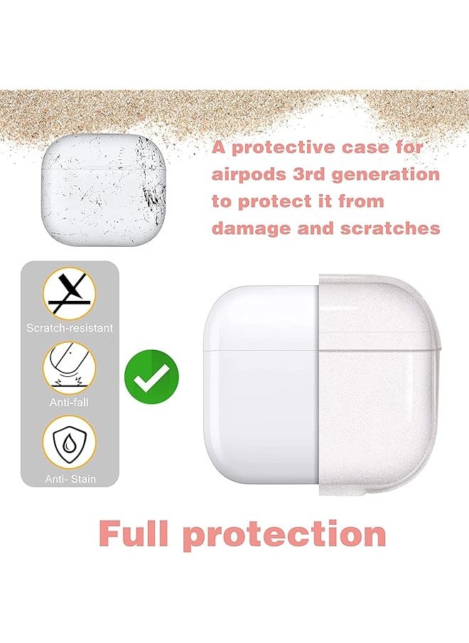 erorex - Compatible With Airpods 3 Case Cover 3Rd Generation 2021 With Cute 3D Clear Glitter Butterfly Design Smooth Soft Tpu Cover Case For Airpods 3 Pretty Design Bling Shiny Stylish With Keychain - Image 1