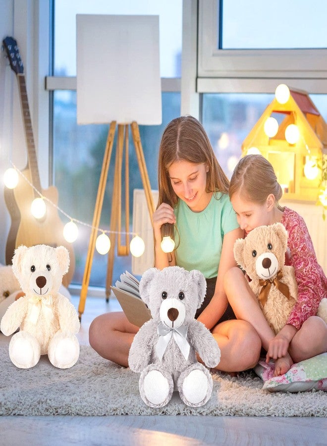 Zhanmai 12 Pcs 14 Inch Bear Stuffed Animal Bulk Operation 2025 Graduation Gifts Bulk Plush Stuffed Bear for Bridal Anniversary Shower Gifts(Light Brown, Dark Brown, White, Grey) - Image 4
