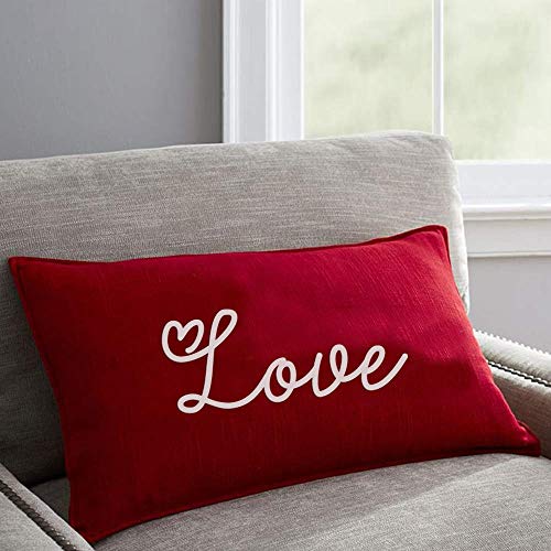 The Purple Tree Plush Velvet Embroidered Love Cushion Throw Pillow for Christmas(1 pc) Cute Love Cushion, Love Gift, Valentines Day Gift - Image 1