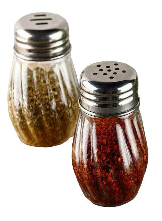 PIXELERA Oregano & Chilli Flakes Shaker Set - Plastic Transparent Masala Container Box with Stainless Steel Sprinkler Lid for Kitchen, Restaurant, Dining Table [ 2PCS ] - Image 3