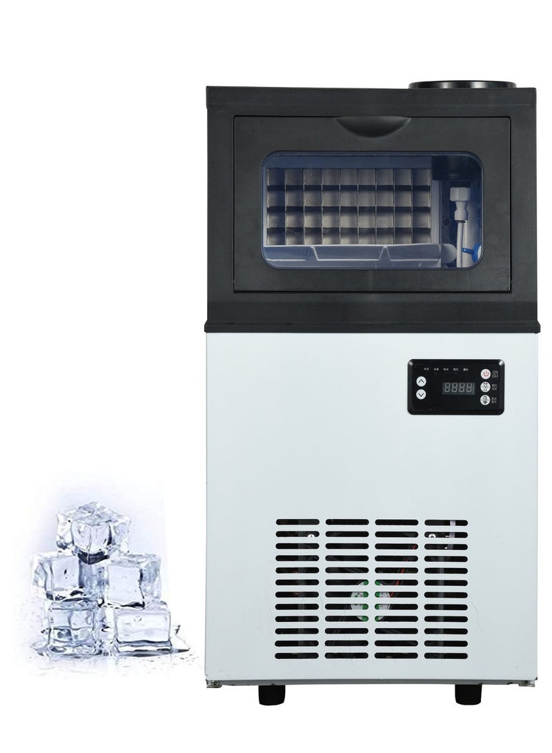 Cool Baby Bottled Water or Tap Water Ice Maker Machine, 66lbs/24H Stainless Steel Under Counter ice Machine with 17.6lbs Ice Storage Capacity, Freestanding Ice Maker. - Image 1