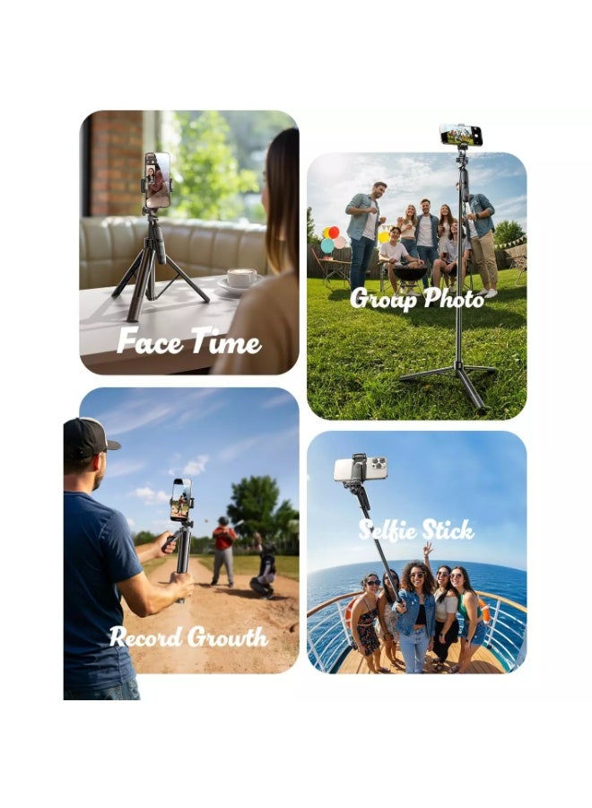 Lisen Selfie Stick Tripod 30-170 CM with Remote, All in One 360 Rotation  for Vlogging/TikTok/Photo, for iPhone 16 15 Pro Max Samsung Galaxy S25 Ultra - Image 4