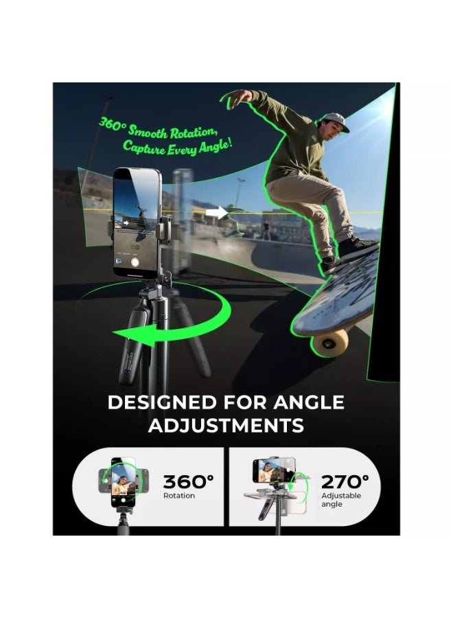 Lisen Selfie Stick Tripod 30-170 CM with Remote, All in One 360 Rotation  for Vlogging/TikTok/Photo, for iPhone 16 15 Pro Max Samsung Galaxy S25 Ultra - Image 5