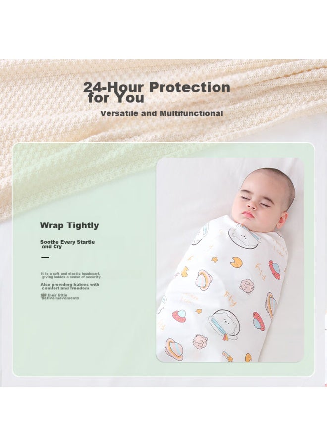 Babyface Tongyan Xingsheng Baby Swaddle, Pure Cotton Class A, Maternity Ward Swaddling Cloth, Wrap Blanket, Sleeping Bag, Spring And Summer Supplies, 2-pack - Image 2