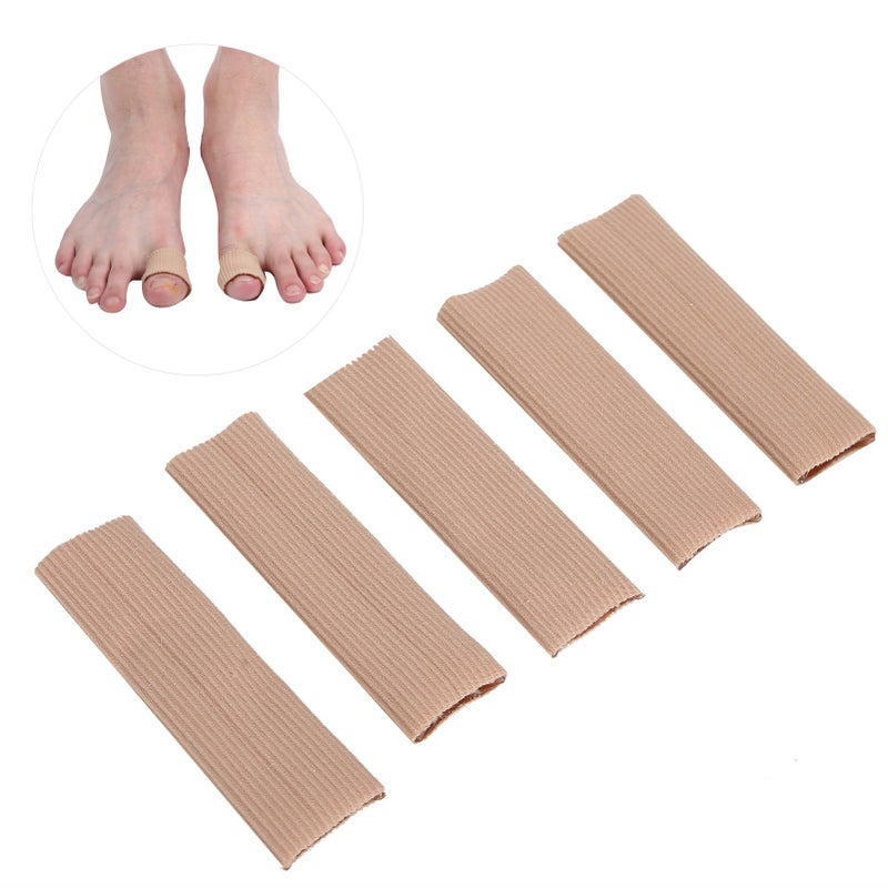 5 قطع أنبوبة أصابع القدم وقماش مرن جل PU لحماية أصابع القدم (10 × 3 سم / 3.9 × 1.2 بوصة) - Image 5